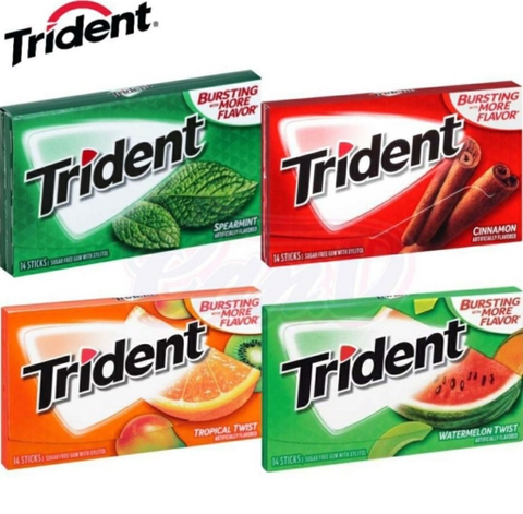 Kẹo cao su Trident vị dưa hấu bé 21,6g