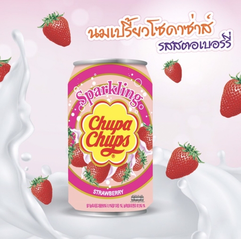 Nước Soda hương dâu sữa Chupa Chups 345ml