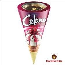 Kem ốc quế Celano Cone Classic vị sữa chua nam việt quất
