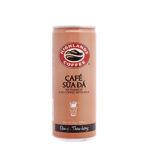 Cà phê sữa đá highlands lon cao 235ml