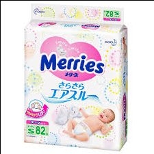Tã dán Merries Nhật size S 82 miếng