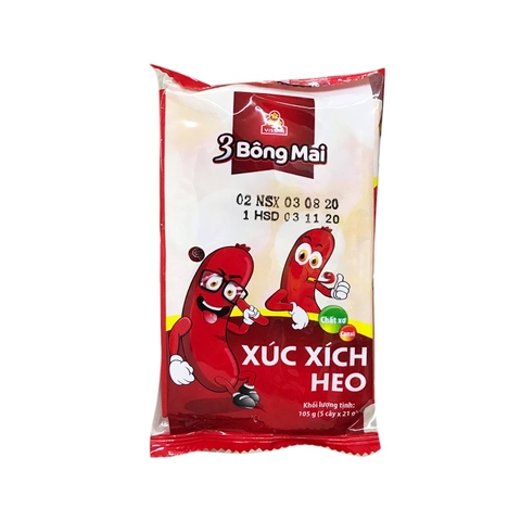 Xúc xích Visan 3 Bông Mai 105g