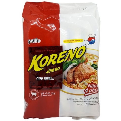 Mì Koreno cân vị bò cay 1kg (10 gói)