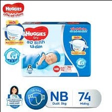 Tã dán sơ sinh Huggies NB 74 miếng