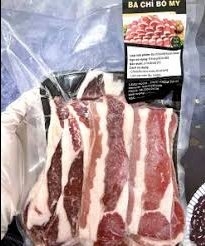 Thịt ba chỉ bò dải EX thái lát khay 500g