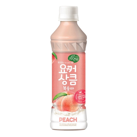 Nước uống lợi khuẩn vị Đào Woongjin chai 340ml
