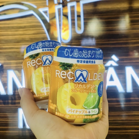 Kẹo cao su Nhật Bản Recaldent hương dứa chanh 140g