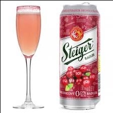 Bia Tiệp nhập khẩu không cồn STEIGER RADLER CRANBERRY ( lựu ) 500ml