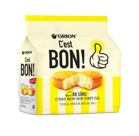 Bánh ăn sáng Cest Bon Bon sợi gà gói 136gram