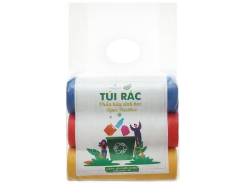 Túi rác tự huỷ sinh học STAVIAN 3 cuộn 1kg (65x78cm)