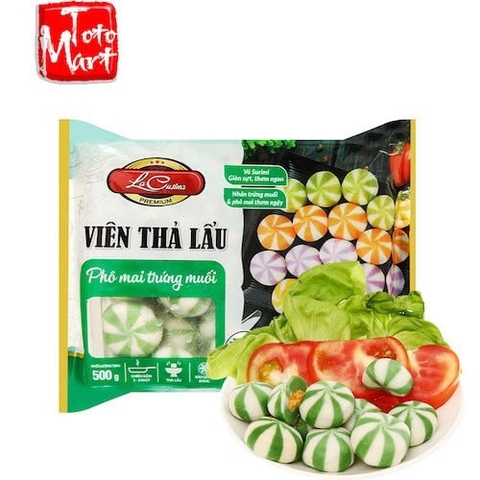 Viên thả lẩu pho mai trứng muối Lacusina 500g