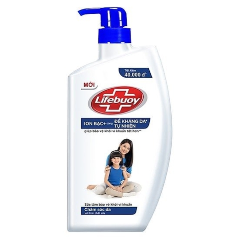 Sữa tắm Lifebuoy ion bạc + 850g