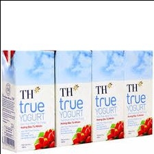 Sữa chua uống Tiệt trùng TH True Milk hương dâu 180ml