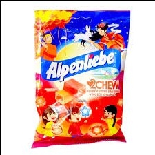 Kẹo Alpenliebe 2Chew hương đậu xanh và đậu đỏ trứng muối gói 84gram