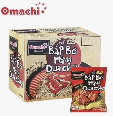 Mì Omachi bắp bò hầm dưa chua gói 120g