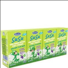 Sữa Susu vị táo nho Vinamilk hộp 110ml