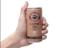 Cà phê sữa highlands lon thấp 185ml
