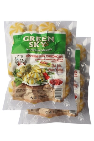 Viên thả lẩu Green Sky Surimi nhân Tôm rong biển 450g