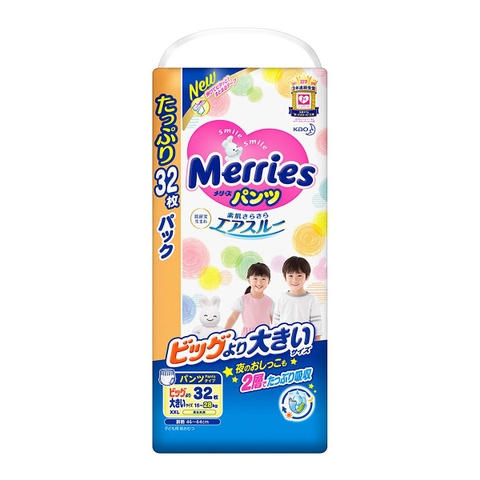 Tã quần Merries Nhật size XXL 32 miếng