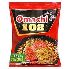 Mì Omachi 102 vị bò nấu dưa chua gói 120g
