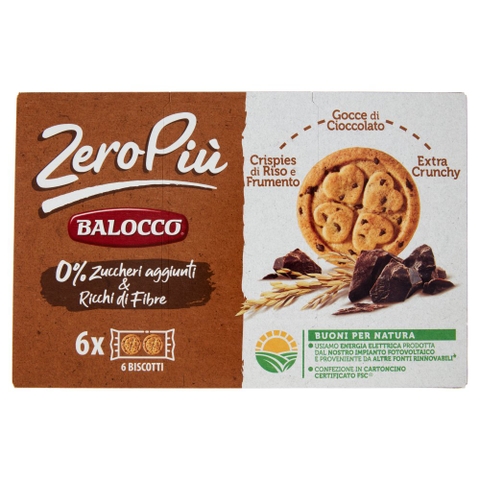Bánh quy ăn kiêng Zero Baloco Ý vị chocolate hộp 210gr