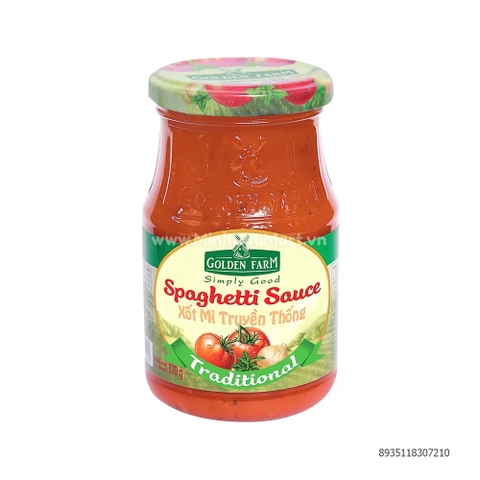 Xốt mì ý Spaghetti vị truyền thống Golden Farm lọ 370g