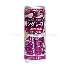 Nước soda Sangaria Nhật vị nho lon 250ml