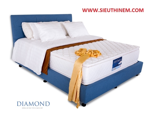Diamond - Nệm Lò Xo Túi Độc Lập Lót Cao Su Thiên Nhiên Vạn Thành