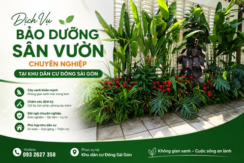Dịch Vụ Bảo Dưỡng Sân Vườn Chuyên Nghiệp Tại Khu Dân Cư Đông Sài Gòn