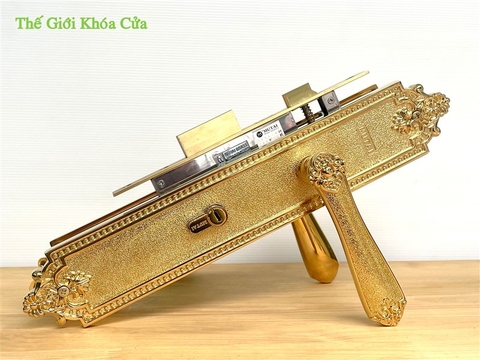 Khóa Đồng Cửa Chính Mạ Vàng Bóng Mutai L-8868-PVD