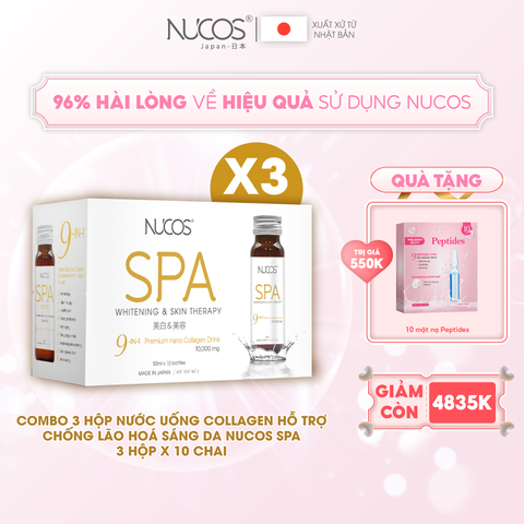 COMBO 3 HỘP NƯỚC UỐNG COLLAGEN NUCOS SPA 10.000