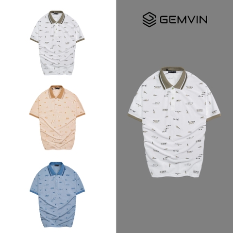 Áo Polo Nam G1142 cá sấu thun lạnh in họa tiết, mềm mại, thoáng mát, thanh lịch