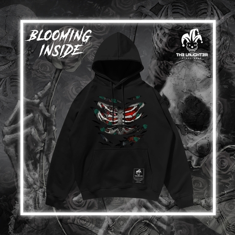 LAUGHTER BLOOMING INSIDE HOODIE