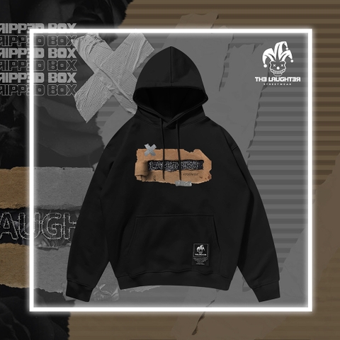 LAUGHTER RIPPED BOX HOODIE