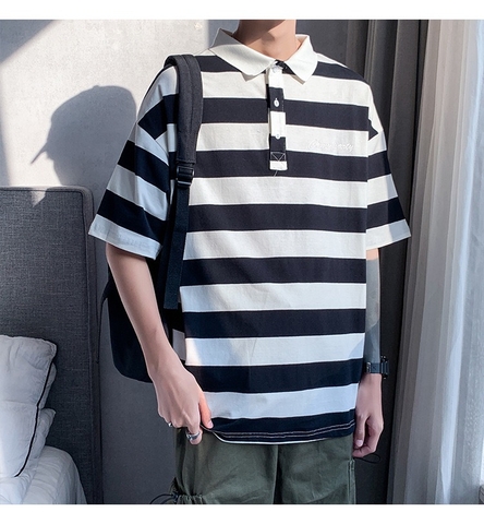 Stripes Oversized Polo