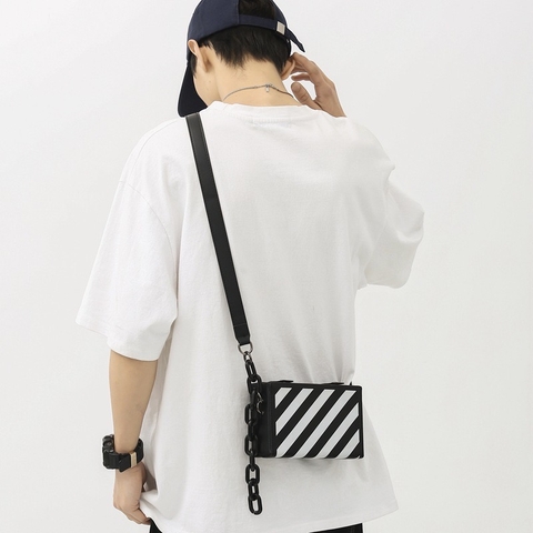 LEATHER MINI BAG OFF WHITE