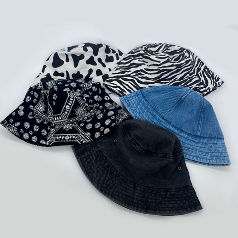 PATTERN BUCKET HAT