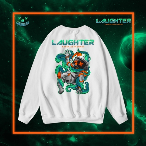 LAUGHTER EATEN ASTRONAUT SWEATER