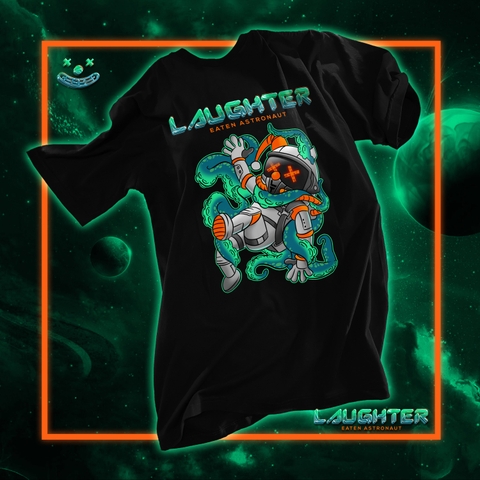 LAUGHTER EATEN ASTRONAUT T-SHIRT