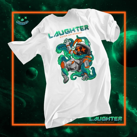 LAUGHTER EATEN ASTRONAUT T-SHIRT