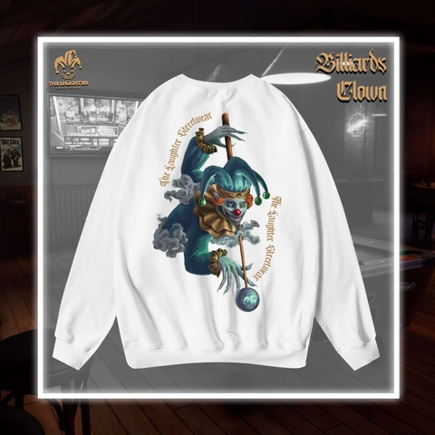 LAUGHTER BILLIARDS CLOWN SWEATER