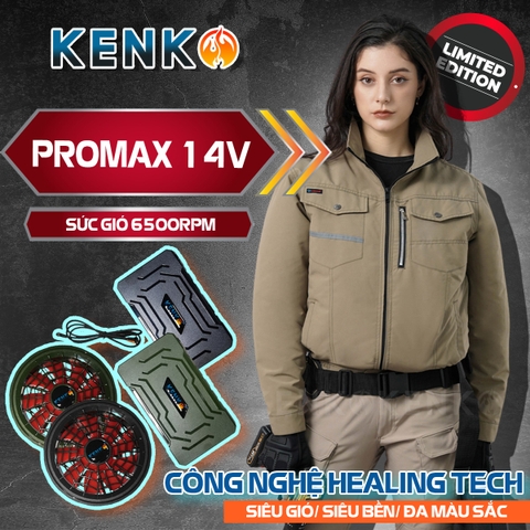 Bộ áo điều hòa KENKO PROMAX 14V mạnh nhất 2023 màu be tối