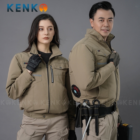 Áo điều hoà KENKO dài tay chất liệu vải taslan màu be model SM23