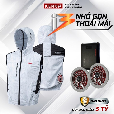 Áo điều hoà KENKO ASAWIND kiểu dáng gile màu ghi