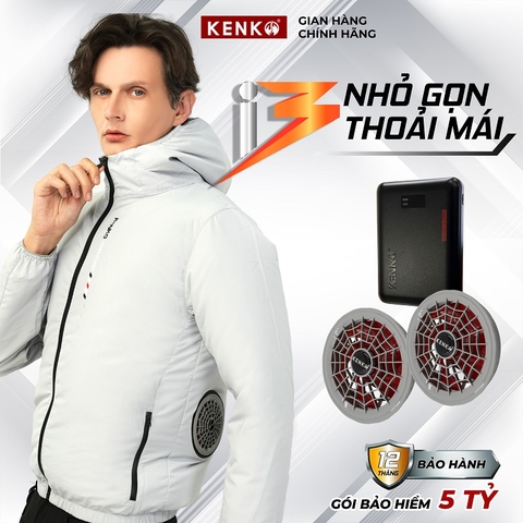 Áo điều hoà chống nắng KENKO Himavat thiết kế thời trang chống nước thoáng khí màu ghi