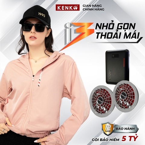 Áo điều hoà chống nắng KENKO Himavat thiết kế thời trang chống nước thoáng khí màu Hồng đỗ