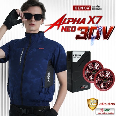 Áo điều hoà KENKO ASAWIND kiểu dáng cộc tay xanh than