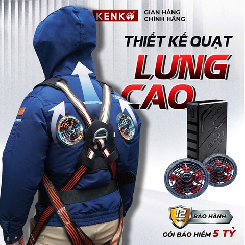Áo điều hoà Kenko THIẾT KẾ QUẠT LƯNG CAO mới nhất 2025