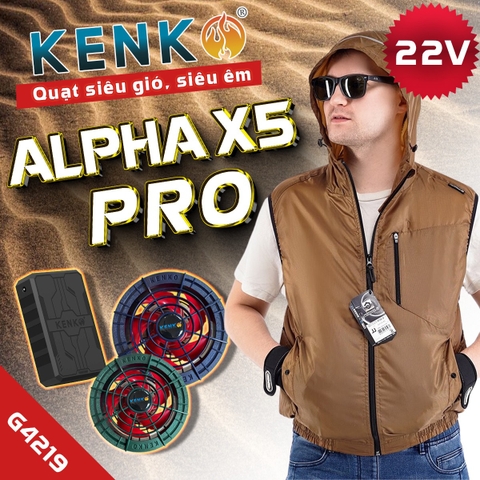 Áo điều hòa KENKO SUN-S G4219 Nhật Bản kiểu dáng gile có mũ màu nâu