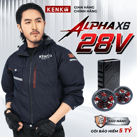Áo điều hoà KENKO dài tay chất liệu vải bò(denim) phiên bản đặc biệt chống cháy nhẹ-SM24